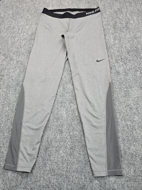 Nike Pro Dri-FIT Leggings Girls XL 16-18 Gray Compression Athletic Training